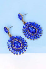 Teardrop Shape Glass Stone Dangle Earrings Earrings