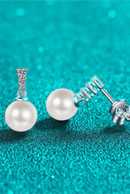Moissanite Pearl Drop Earrings Earrings