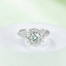 1 Carat Moissanite 925 Sterling Silver Flower Shape Ring Rings