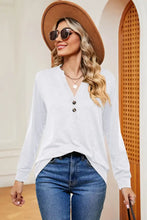 Notched Long Sleeve T-Shirt Woman T Shirts