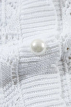 Openwork V-Neck Half Sleeve Cardigan Woman Outerwear