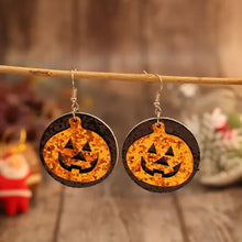 PU Leather Pumpkin Earrings Earrings