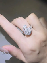 2 Carat Moissanite 925 Sterling Silver Bypass Ring Rings