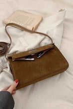 Suede PU Leather Strap Shoulder Bag Brown One Size Shoulder Bags