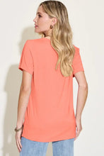 Basic Bae Bamboo Mustard Yellow V-Neck T-Shirt for Women Woman T Shirts