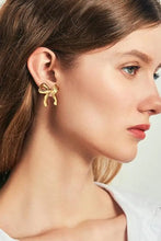 Brass Bow Stud Earrings Gold One Size Earrings