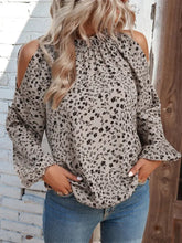 Floral Cold-Shoulder Blouse Woman Blouses