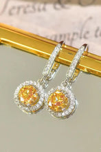 Platinum-Plated 2 Carat Moissanite Drop Earrings Yellow White One Size Earrings