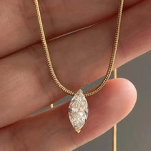 1 Carat Moissanite 925 Sterling Silver Necklace Gold One Size Fine Jewelry