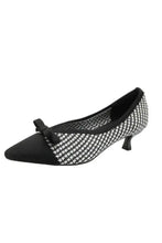 Point Toe Block Heels Slip-Ons Black Woman Loafers