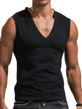 Men's Plus Size V-Neck Tank Black Mens Tops