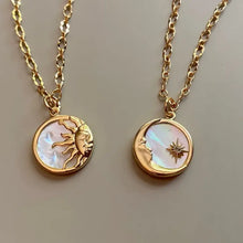 Titanium Steel Sun & Moon Necklace Necklaces