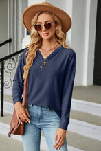 V-Neck Long Sleeve T-Shirt Woman T Shirts