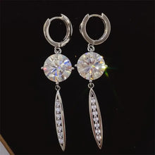 10 Carat Moissanite 925 Sterling Silver Earrings Silver One Size Earrings