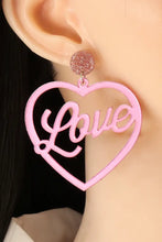 Heart Shape Acrylic Dangle Earrings Earrings