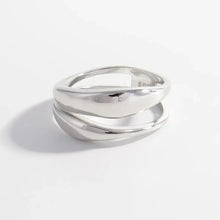 925 Sterling Silver Double-Layered Ring Rings