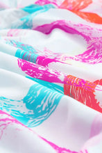 Abstract Print Knotted Straps Ruffled Mini Dress Woman Casual Dress