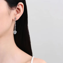 2 Carat Moissanite Zircon 925 Sterling Silver Heart Earrings Earrings