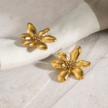 Stainless Steel Flower Earrings Earrings