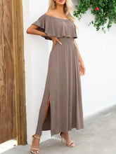 Off-Shoulder Slit Maxi Dress Woman Maxi Dress