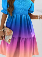 Off Shoulder Smocked Summer Dress Woman Casual Dress