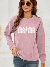 MAMA Graphic Dropped Shoulder Sweatshirt Dusty Pink Woman Sweatshirts