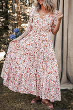 Boho Half Sleeve Floral V Neck Maxi Dress Woman Maxi Dress