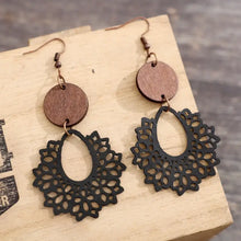 Geometric Cutout Dangle Earrings Black One Size Earrings