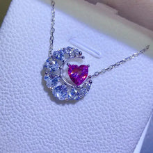 1 Carat Moissanite 925 Sterling Silver Heart Necklace Necklaces