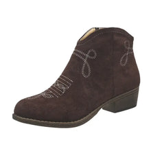 Beige and Black Suede Mid Heel Ankle Boots for Women Woman Boots