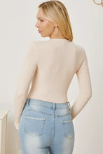 Beige Long Sleeve Bodysuit for Women Woman Bodysuits