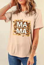 Beige Mama Leopard Print Graphic T Shirt for Women Woman T Shirts