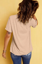 Beige Short Sleeve Pumpkin Graphic T Shirt for Women Woman T Shirts