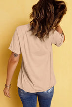 Beige Short Sleeve T Shirt with Fall Bow Pattern for Women Woman T Shirts