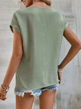 Beige Short Sleeve Top with Decorative Trim for Women Woman T Shirts