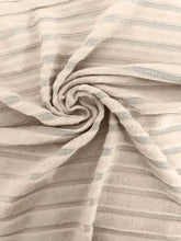 Beige Striped Ribbed Wrap Top for Women Woman T Shirts