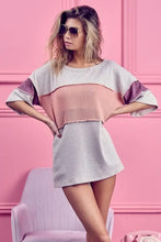 Bella Rib Color Block Off-Shoulder Thermal Rib Sweater Top Woman T Shirts