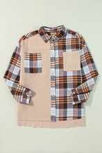 Plaid Button Up Long Sleeve Shacket Woman Outerwear