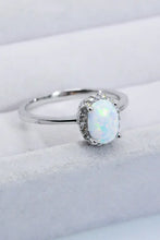 925 Sterling Silver 4-Prong Opal Ring Rings