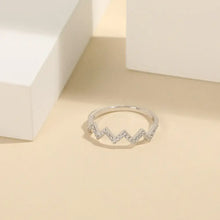 Wave Shape 925 Sterling Silver Ring Rings