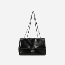 Textured PU Leather Shoulder Bag Black One Size Handbags