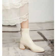 Leather Ankle Boots for Women in Black and Brown Premium Leather Cream Woman Boots