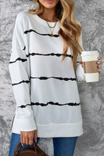 Black and White Striped Long Sleeve Shirt for Women Woman T Shirts