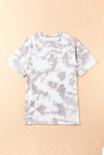 Black and White Tie Dye Round Neck Long Sleeve T Shirt for Women Woman T Shirts