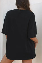 Black Bandana Print Oversized Cotton T-Shirt for Women Woman T Shirts