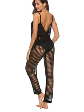 Black Crochet Mesh Beach Cover Up Pants for Women Swim Bottoms