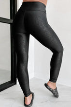 Black Faux Leather Leggings with Pockets Woman Leggings