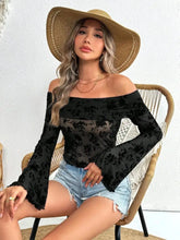 Black Floral Off Shoulder Top for Women Woman T Shirts