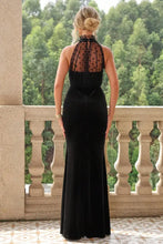 Black Halter Lace Mermaid Maxi Dress Maxi Dresses