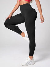 Black High-Waisted Ribbed Leggings for Women Woman Leggings
